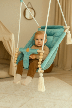 Huśtawka leżaczek - velvet szałwia