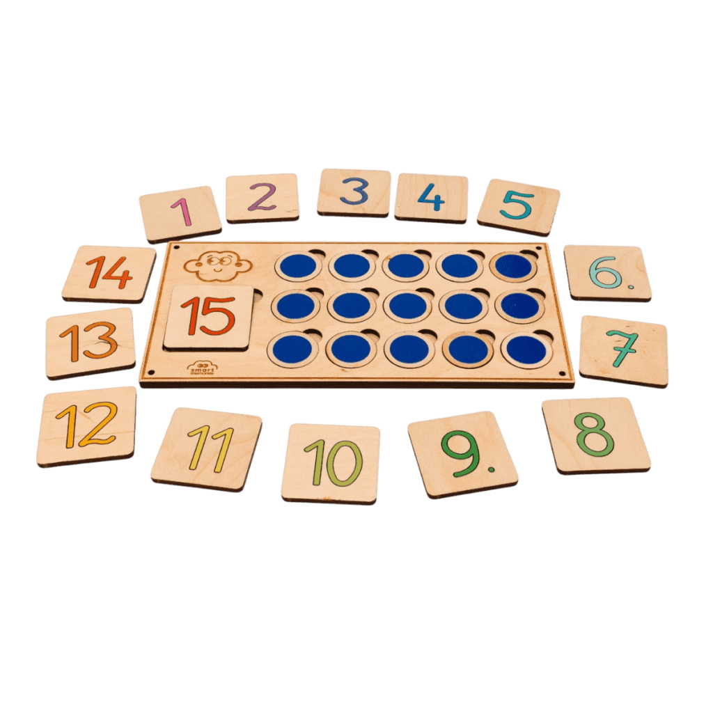 Drewniany zestaw do nauki cyfr i liczenia Montessori Drewniany zestaw do nauki cyfr i liczenia Montessori