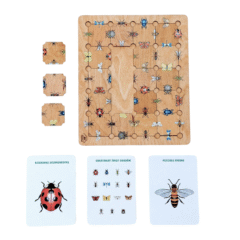 Puzzle drewniane Owady - gra logiczna Montessori