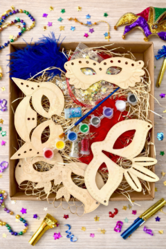 Kreatywny zestaw karnawałowy DIY dla dzieci - maski weneckie
