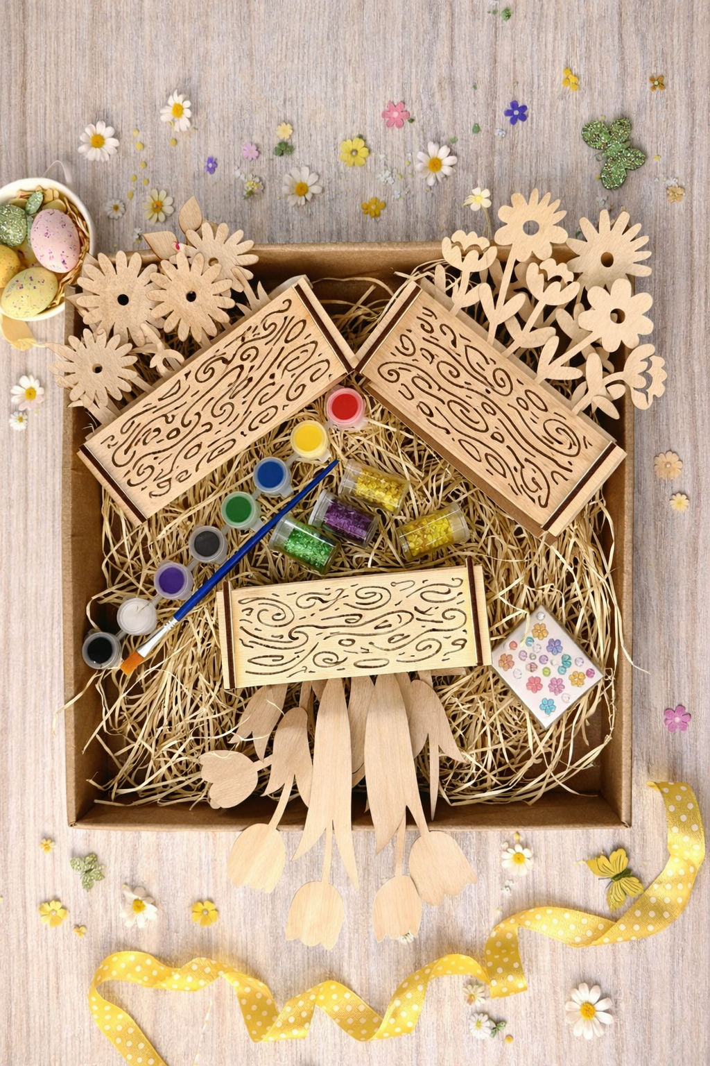 Kreatywny zestaw z trójwymiarowymi kwiatami DIY dla dzieci