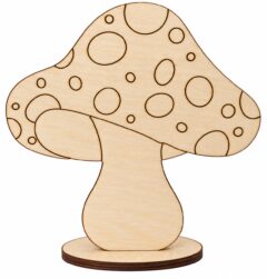 Drewniany GRZYBEK muchomor 14 cm do ozdabiania DIY jesień