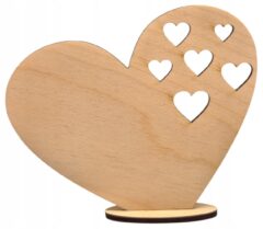 Drewniane DUŻE STOJĄCE SERCE do ozdabiania DIY PREZENT DLA BABCI DZIADKA