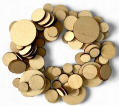 DREWNIANE KÓŁECZKA dekoracyjne kółka 50 g - ozdoba rękodzieło decoupage DIY